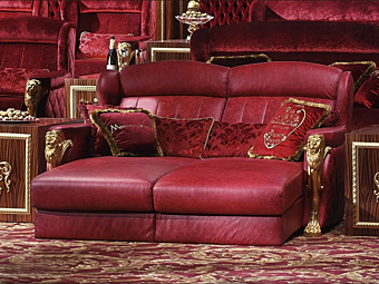 Диван на два места с кожаной обивкой и расслабляющим эффектом Luxury Interiors MODENESE GASTONE 14426 Диван на два места с кожаной обивкой и расслабляющим эффектом Luxury Interiors MODENESE GASTONE 14426 фабрика MODENESE GASTONE из Италии