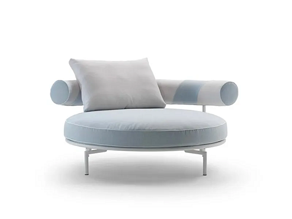 Диван с обитой спинкой из ткани для сада FLEXFORM ROUND SUPERMAX OUTDOOR фабрика FLEXFORM из Италии. Фото №8