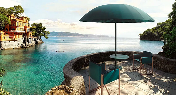 Садовое складное кресло с подлокотниками из ткани PAOLA LENTI Portofino B95B фабрика PAOLA LENTI из Италии. Фото №9