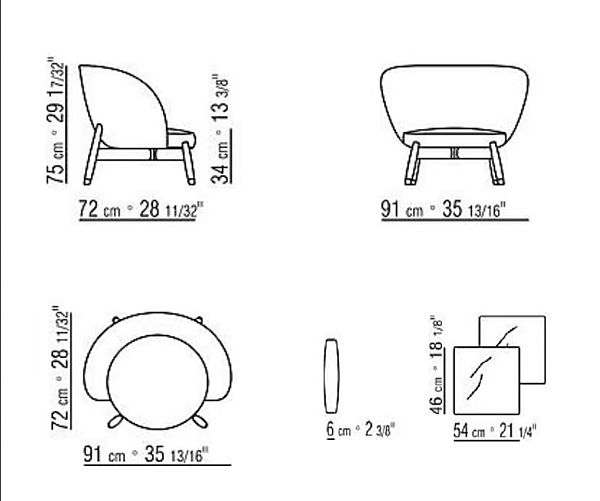 Угловое кожаное кресло с мягкой спинкой FLEXFORM Eri фабрика FLEXFORM из Италии. Фото №7