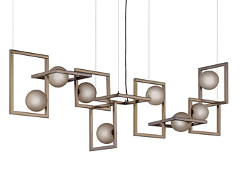 Подвесная лампа из металла и пирекса Rhythm от Euroluce Lampadari
