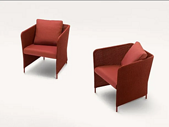 Кресло с подлокотниками из ткани  PAOLA LENTI Teatime B56A