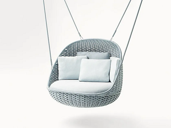 Кресло-качели из ткани с мягкой спинкой PAOLA LENTI Orbitry B143CE фабрика PAOLA LENTI из Италии. Фото №1