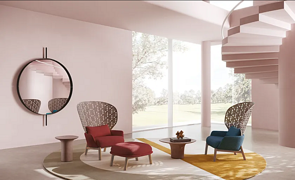 Кресло с подлокотниками из окуме CASAMILANO ELTON PAVONE фабрика CASAMILANO из Италии. Фото №4