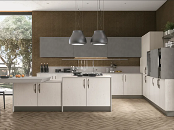 Кухня с деревянной фанерой LUBE CUCINE Clover Bridge 2