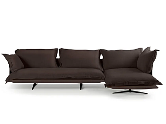 Диван с мягкой спинкой на три места из ткани с chaise longue ALBEDO MDLC220S + MDLPDX Диван с мягкой спинкой на три места из ткани с chaise longue ALBEDO MDLC220S + MDLPDX фабрика ALBEDO из Италии