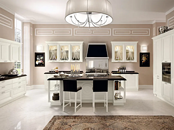 Кухня с островом из материала LUBE CUCINE Pantheon