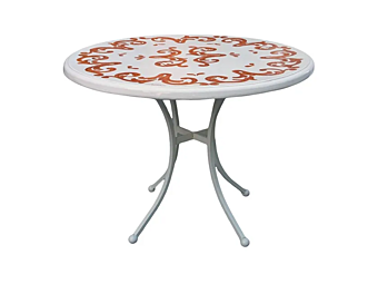 Круглый садовый стол из дерева L_Antica Deruta TLC 07 TLC/07/BLU, TLC/07/TERRACOTTA, TLC/07/VERDE