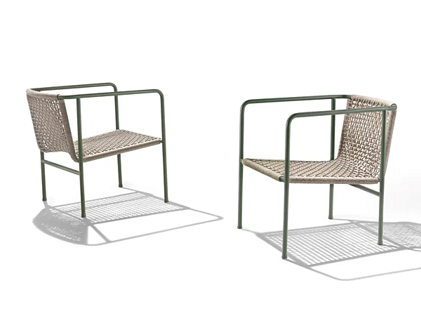 Кресло с подлокотниками из нержавеющей стали и ПВХ FLEXFORM OTTAVIA 2A0C1 фабрика FLEXFORM из Италии. Фото №4