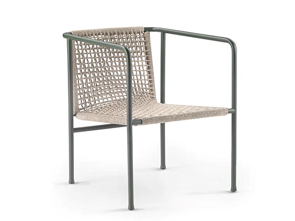 Кресло с подлокотниками из нержавеющей стали и ПВХ FLEXFORM OTTAVIA 2A0C1 фабрика FLEXFORM из Италии. Фото №1