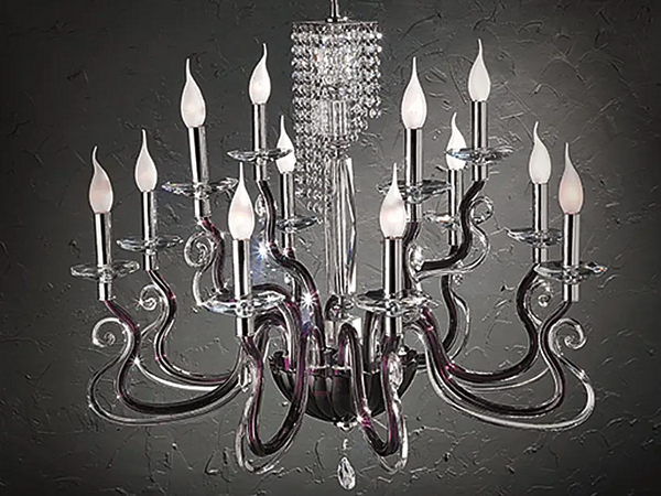 Люстра с кристаллами Сваровски из коллекции Venice Superlux L8 4 Euroluce Lampadari фабрика EUROLUCE LAMPADARi из Италии. Фото №1