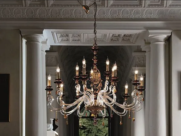 Люстра с кристаллами Сваровски Elsa L10 5 Euroluce Lampadari фабрика EUROLUCE LAMPADARi из Италии. Фото №1