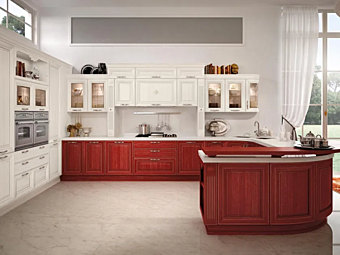 Кухня с ручками из материала LUBE CUCINE Pantheon 2