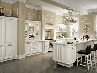 Кухня с островом из материала LUBE CUCINE Pantheon 5