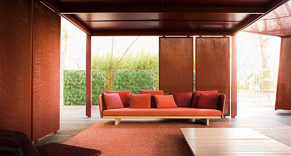 Диван на три места с мягкой спинкой из ткани PAOLA LENTI Sabi B39B фабрика PAOLA LENTI из Италии. Фото №6