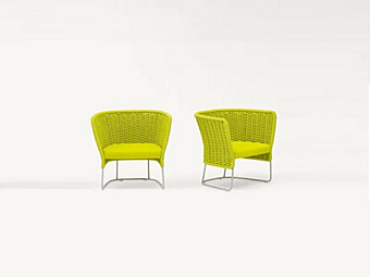 Кресло для сада на металлическом основании из полиэстера PAOLA LENTI Ami B32LE