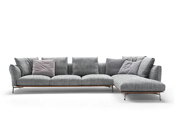 Секционный диван с мягкой спинкой и шезлонгом из ткани FLEXFORM AMBROEUS фабрика FLEXFORM из Италии. Фото №2