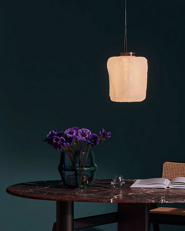 Подвесная лампа из муранского стекла с восковым камнем CASSINA WAX, STONE фабрика CASSINA из Италии. Фото №2