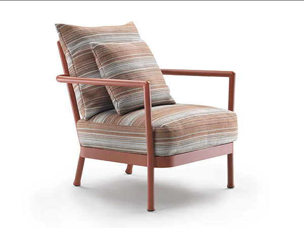 Кресло с подлокотниками из алюминия и ткани CAMARGUE FLEXFORM 2A6C1 фабрика FLEXFORM из Италии. Фото №1
