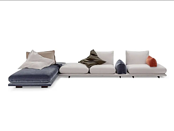 Секционный диван с chaise longue из ткани Pralin Calia Italia CAL 1193