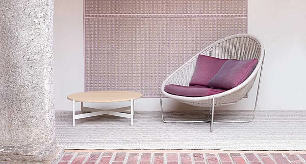 Кресло с мягкой спинкой из ткани PAOLA LENTI Nido B23A фабрика PAOLA LENTI из Италии. Фото №2