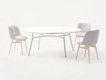 Круглый обеденный стол из мрамора PAOLA LENTI Nesso B124A