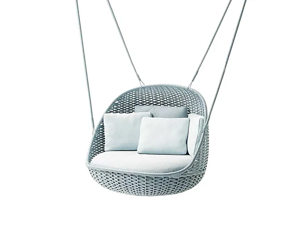 Кресло-качели из ткани с мягкой спинкой PAOLA LENTI Orbitry B143CE фабрика PAOLA LENTI из Италии. Фото №4