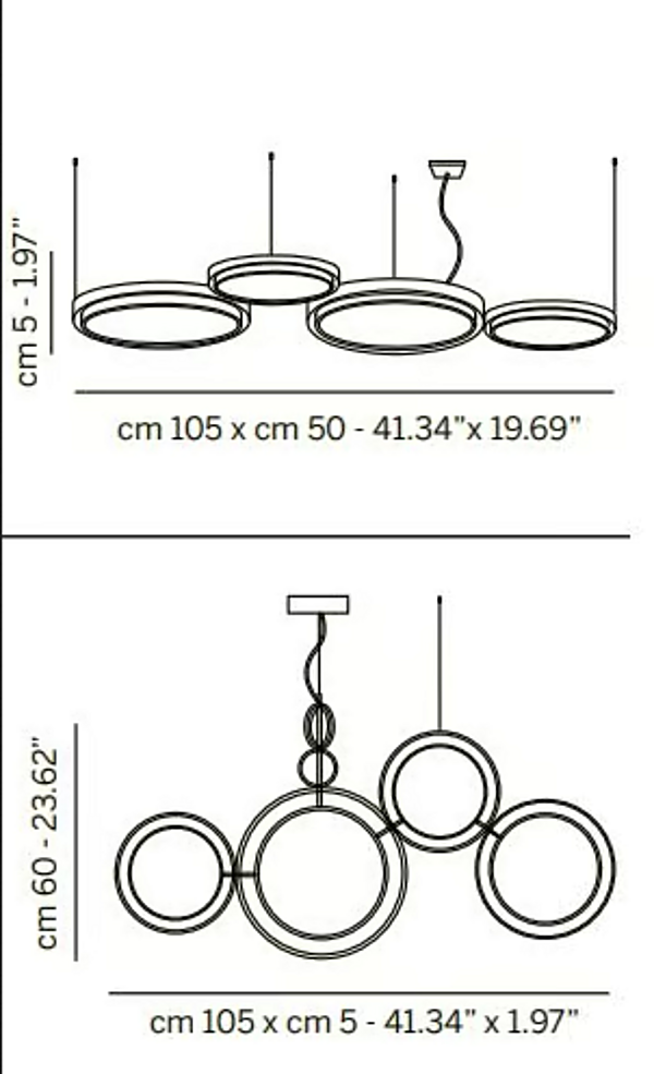 Подвесная лампа из металла и стекла LED Girasole Euroluce Lampadari фабрика EUROLUCE LAMPADARi из Италии. Фото №2