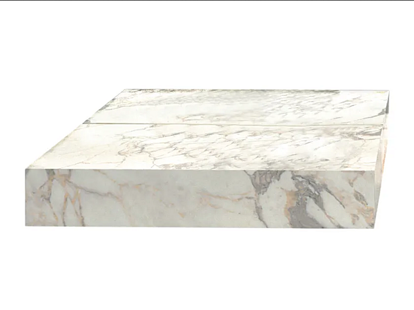 Журнальный столик квадратный из мрамора с колесиками CASAMILANO ISHI фабрика CASAMILANO из Италии. Фото №1