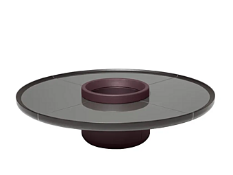 Кофейный столик низкий круглый из кожи GIORGETTI RAY 71500, 71510, 71520 Кофейный столик низкий круглый из кожи GIORGETTI RAY 71500, 71510, 71520 фабрика GIORGETTI из Италии
