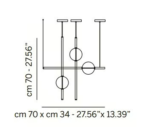 Подвесная лампа из пирекса с LED освещением Euroluce Lampadari  Mikado S3 фабрика EUROLUCE LAMPADARi из Италии. Фото №2