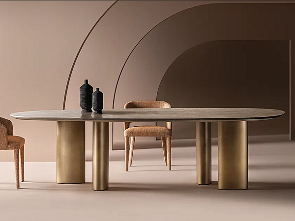 Овальный мраморный стол CASAMILANO ARNE 240 фабрика CASAMILANO из Италии. Фото №1