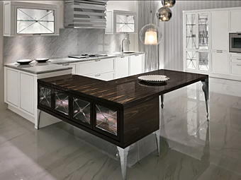 Кухня с peninsula из материала ASTER CUCINE Luxury Glam Кухня с peninsula из материала ASTER CUCINE Luxury Glam фабрика Aster Cucine из Италии