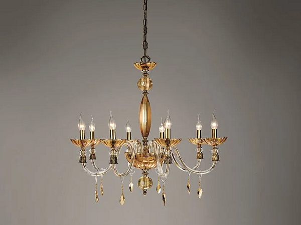 Люстра с кристаллами из коллекции Bloom L8 Euroluce Lampadari фабрика EUROLUCE LAMPADARi из Италии. Фото №1