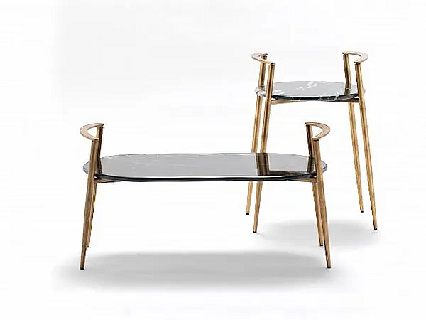 Круглый кофейный стол из металла и мрамора FASEM Montgomery T фабрика FASEM из Италии. Фото №4