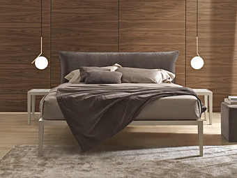 Двуспальная кровать с обитой спинкой Duomo Design Lera Show Alto