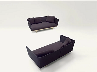 Диван на два места с мягкой спинкой из ткани PAOLA LENTI Sabi B39A