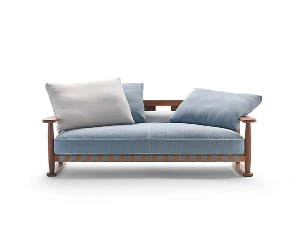 Садовый диван из дерева Iroko коллекции Meriggio FLEXFORM фабрика FLEXFORM из Италии. Фото №2
