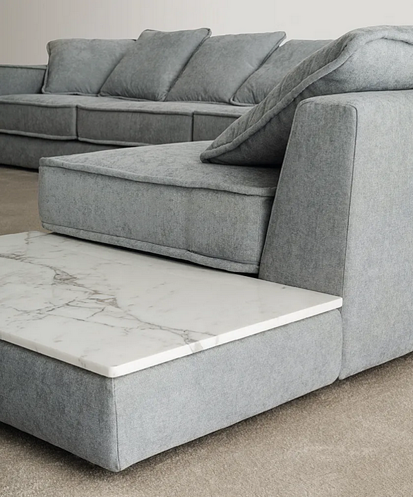 Прямоугольный журнальный стол из мрамора CASAMILANO Pillopipe Evo фабрика CASAMILANO из Италии. Фото №6