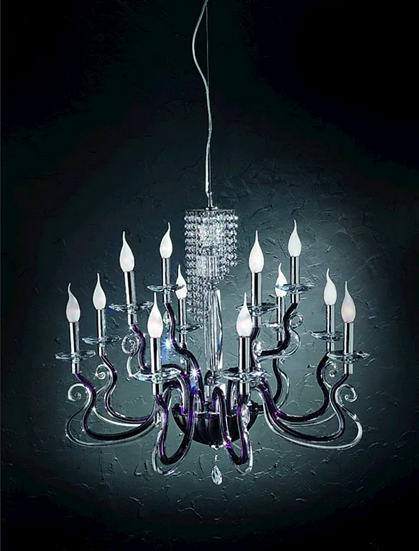 Люстра с кристаллами Сваровски из коллекции Venice Superlux L8 4 Euroluce Lampadari фабрика EUROLUCE LAMPADARi из Италии. Фото №3