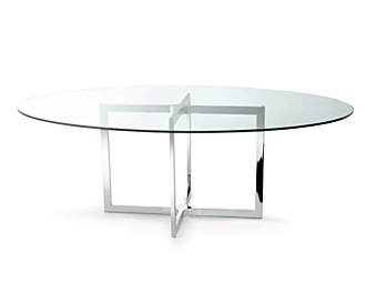 Круглый стол из стекла и нержавеющей стали Gallotti&Radice RAJ 4 Круглый стол из стекла и нержавеющей стали Gallotti&Radice RAJ 4 фабрика Gallotti & Radice из Италии