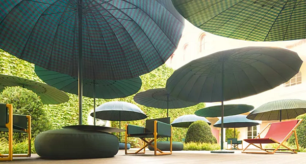 Садовое складное кресло с подлокотниками из ткани PAOLA LENTI Portofino B95B фабрика PAOLA LENTI из Италии. Фото №8