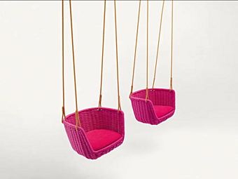 Кресло-качели из веревки с мягкой спинкой PAOLA LENTI Adagio B66A
