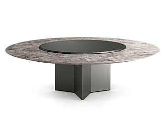 Круглый мраморный стол с вращающейся столешницей Gallotti&Radice YOL SECT Круглый мраморный стол с вращающейся столешницей Gallotti&Radice YOL SECT фабрика Gallotti & Radice из Италии