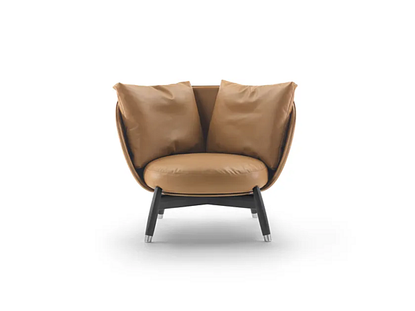 Угловое кожаное кресло с мягкой спинкой FLEXFORM Eri фабрика FLEXFORM из Италии. Фото №5