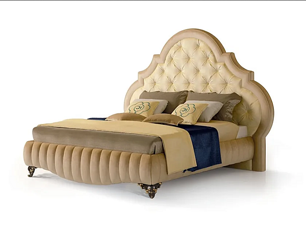 Кровать с обитой спинкой королевского размера CARPANESE 6081 6081 фабрика CARPANESE из Италии. Фото №1