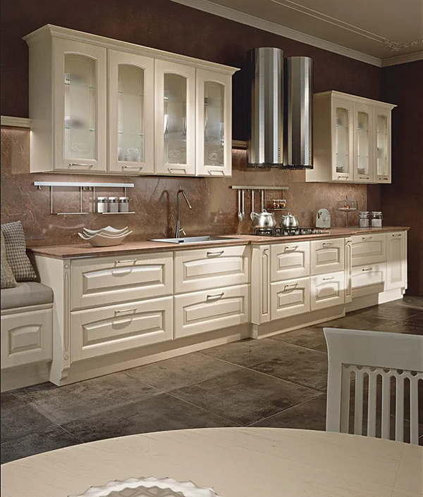 Кухня с островом из материала LUBE CUCINE  Veronica 7 фабрика LUBE CUCINE из Италии. Фото №6