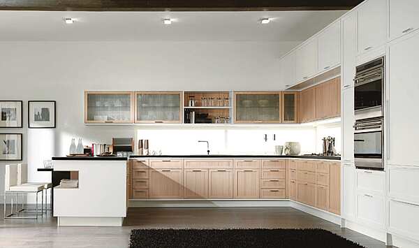 Кухня с пенинсулой из материала ASTER CUCINE  Timeline фабрика Aster Cucine из Италии. Фото №2