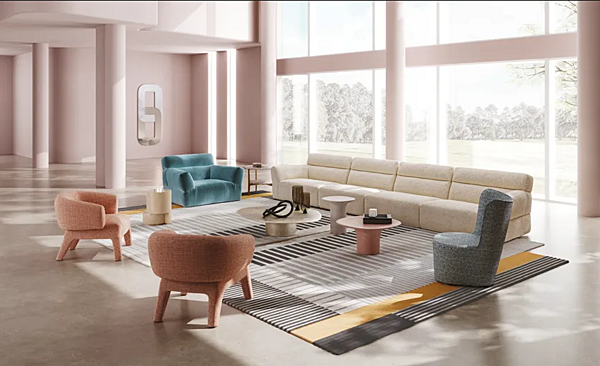 Секционный тканевый диван с мягкой спинкой CASAMILANO Cozy фабрика CASAMILANO из Италии. Фото №11