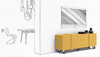 Тумба под TV MINOTTI "Fragile" Тумба под TV MINOTTI "Fragile" фабрика Minotti из Италии
